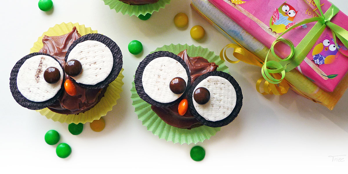 Eulen-Muffins - Süße Muffins für den nächsten Kindergeburtstag ...