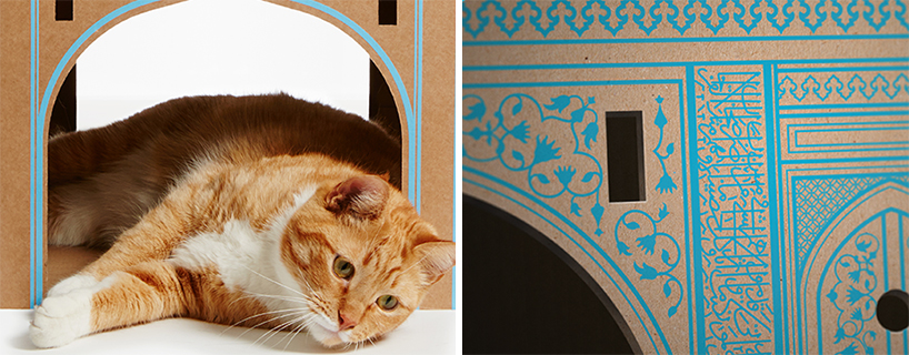 Flatpack cardboard cat houses architectural landmarks designboom 04.jpg