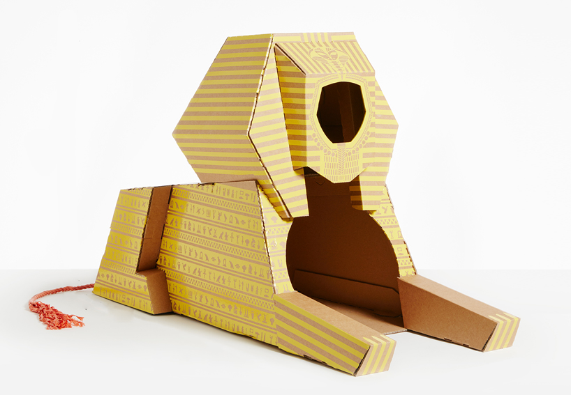 Flatpack cardboard cat houses architectural landmarks designboom 05.jpg