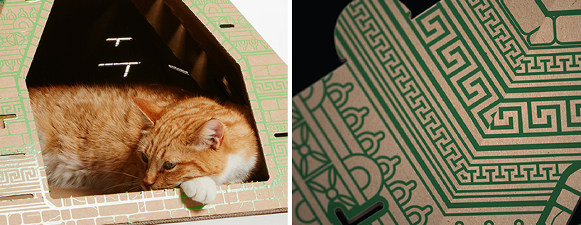 Flatpack cardboard cat houses architectural landmarks designboom 12.jpg