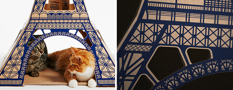 Flatpack cardboard cat houses architectural landmarks designboom 14.jpg