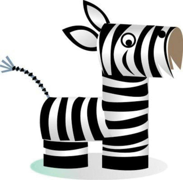 Basteln mit klopapierrollen diy ideen deko ideen basteln mit kindern zebra.jpg