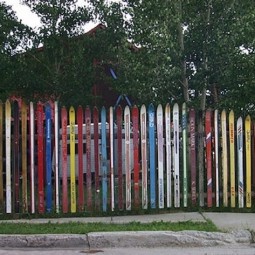 Upcycled skis patio fence.jpg