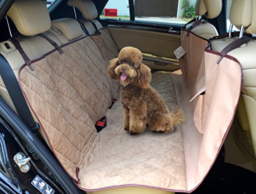 New 57 x 56 deluxe dog hammock pet car seat cover newest model ezy clean polyester microsuede waterproof pvc backing extra safety for small to large dogs all pets best tear resistant triple stitched h 0.jpg