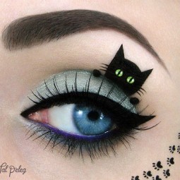 15 best spider web cat bat eye makeup looks ideas for halloween 2015 2.jpg