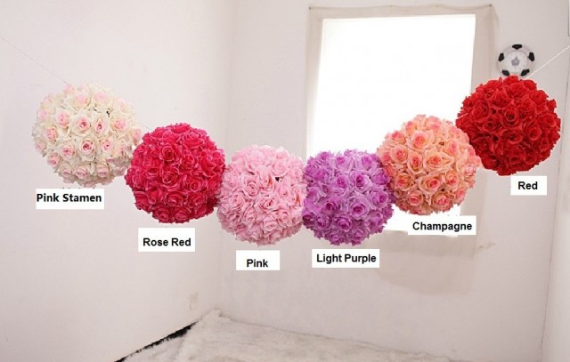 30cm diameter high compact artificial fabric silk rose flowers ball wedding party christmas house store decoration 1.jpg