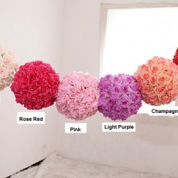 30cm diameter high compact artificial fabric silk rose flowers ball wedding party christmas house store decoration.jpg