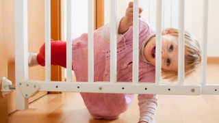 Baby and  stair gate
