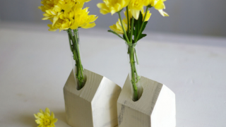 weiß Holzhäuser Vase Blumenvase