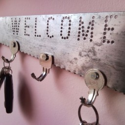 1 5 welcome home wall key holder pad saw hook chain limb tree organizer junk assemblage decor unique artisan handmade gift upcycled recycling art creative funny.jpg