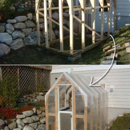 13 handmade greenhouse would fit well in a small yard.jpg