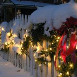 Zaun Dekoration Fur Winter Und Weihnachten Nettetipps De