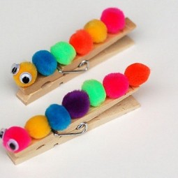 Funny diy caterpilar clothespin crafts for kids easy to make homemade project.jpg