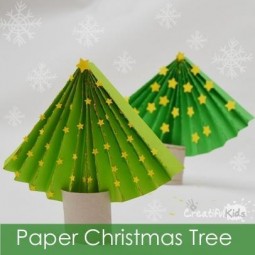 13 paper christmas tree kids party craft idea.jpg