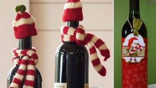 Decorar garrafa de vinho de forma natalicia.jpg