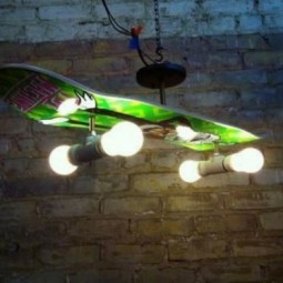 Erstaunliche skateboard handwerke diy lampe 1.jpg