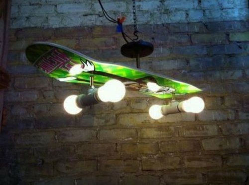 Erstaunliche skateboard handwerke diy lampe 1.jpg