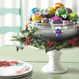 Holiday decoration ideas christmas centerpieces balls filled in bowl.jpg