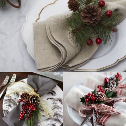 Servietten falten weihnachten mit zapfen und tannenbaumgruen_schnelle und stilvolle faltideen mit stoffservietten.jpg