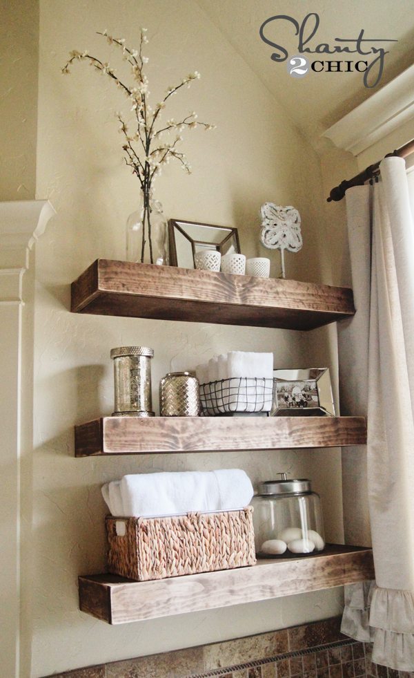 Diy projects to make your rental home look more expensive floating shelves.jpg