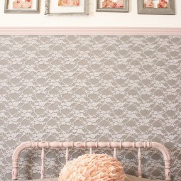 Diy projects to make your rental home look more expensive lace wall.jpg