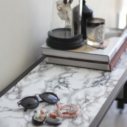 Diy projects to make your rental home look more expensive marble table.jpg