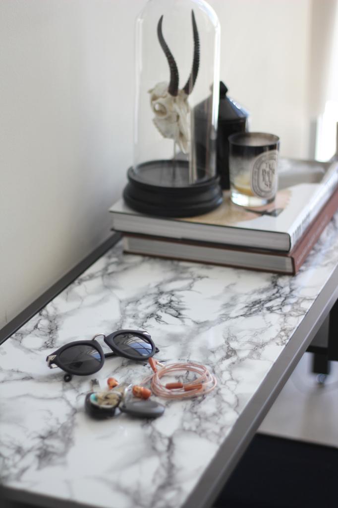 Diy projects to make your rental home look more expensive marble table.jpg