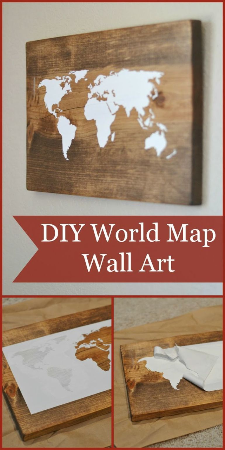 Diy world map wall decor ideas.jpg