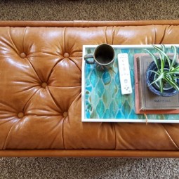 Leather upholstered storage ottoman... with tips for diamond tufting sawdust and embryos1.jpg