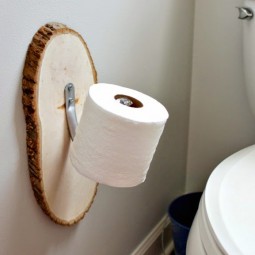 Toilet tissue holder from a drapery holdback.jpg