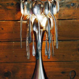 Add some whimsy to your life with this silverware lamp shade.png