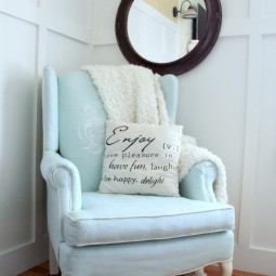 Annie sloan chalk painted upholstered chair makeover from artsychicksrule.com paintedupholstery chalkpaint diy 570x900.jpg