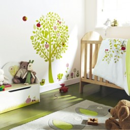 Babyzimmer einrichten babybett design wanddeko spielzeuge.jpg