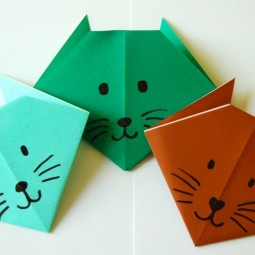 Basteln origami tiere idee katzen bastelidee freizeit deko.jpg