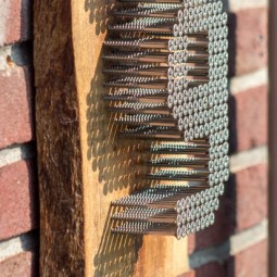 Create industrial house numbers using a wood plank and stainless steel screws.jpg