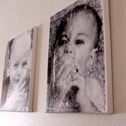 Distressed picture canvases made with canvas a blown up photo and gel medium.jpg