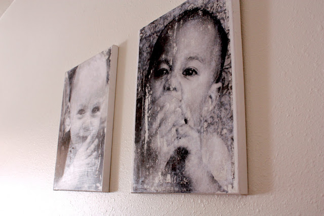 Distressed picture canvases made with canvas a blown up photo and gel medium.jpg