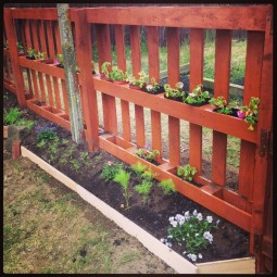 Dress up your pallet fence with flowers and herbs.jpg