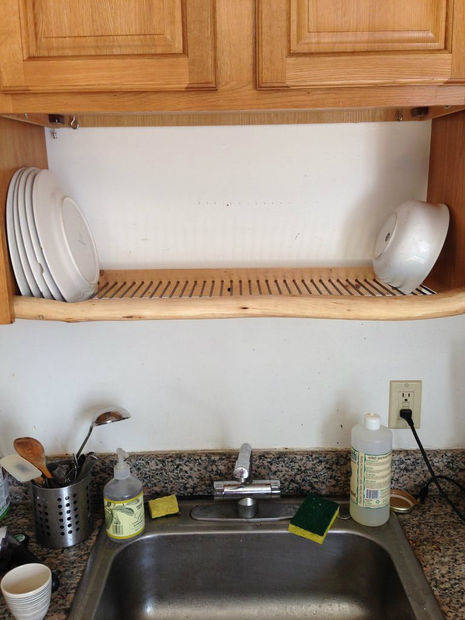 Hang a dish rack over the sink.jpg