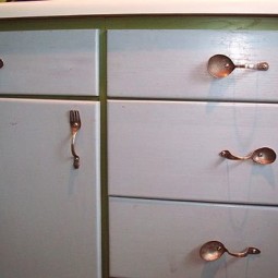 Make cabinet handles out of silverware.jpg