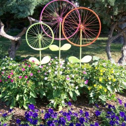 Make some giant flowers out of bicycle wheels.jpg
