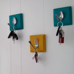 Turn old flatware into functional hooks for hanging keys.jpg