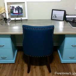 Diy filing cabinet desk diy home decor home office.jpg