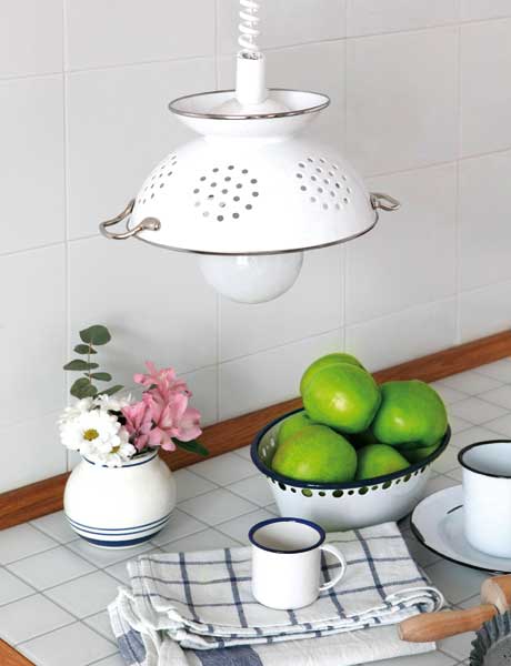 Add a touch of whimsy to your kitchen decor and make your own diy colander pendant lamp.jpg