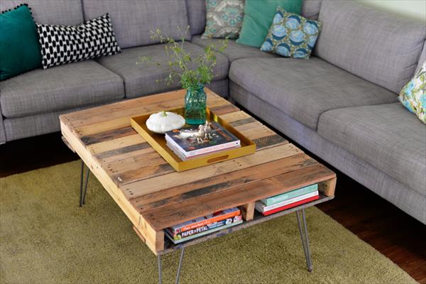 Pallet coffee table with metal hairpin legs diy 99 pallets diy how to painted furniture.jpg