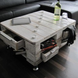 Shabby chic white pallet coffee table with storage.jpg