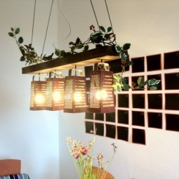 Suspended lamp made out of recycled graters.jpg