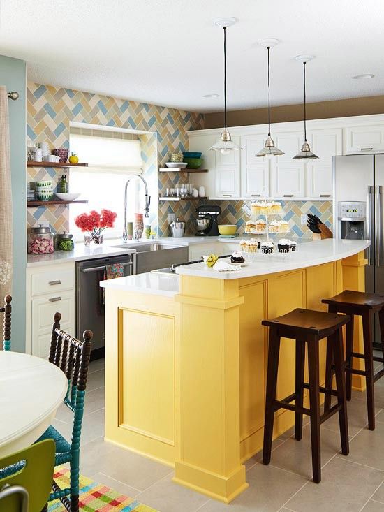 17 colorful kitchen designs that would cheer up any home homesthetics.net 6.jpg