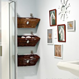 Use wicker window boxes for holding towels and toilet paper.jpg