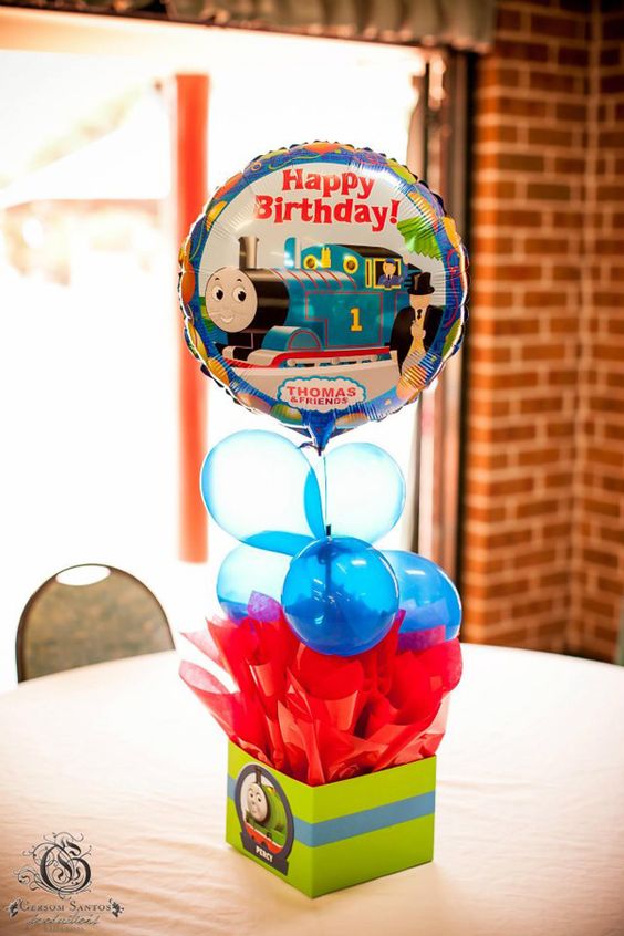 15 a box with red paper sheer blue balloons and a big train balloon on top.jpg